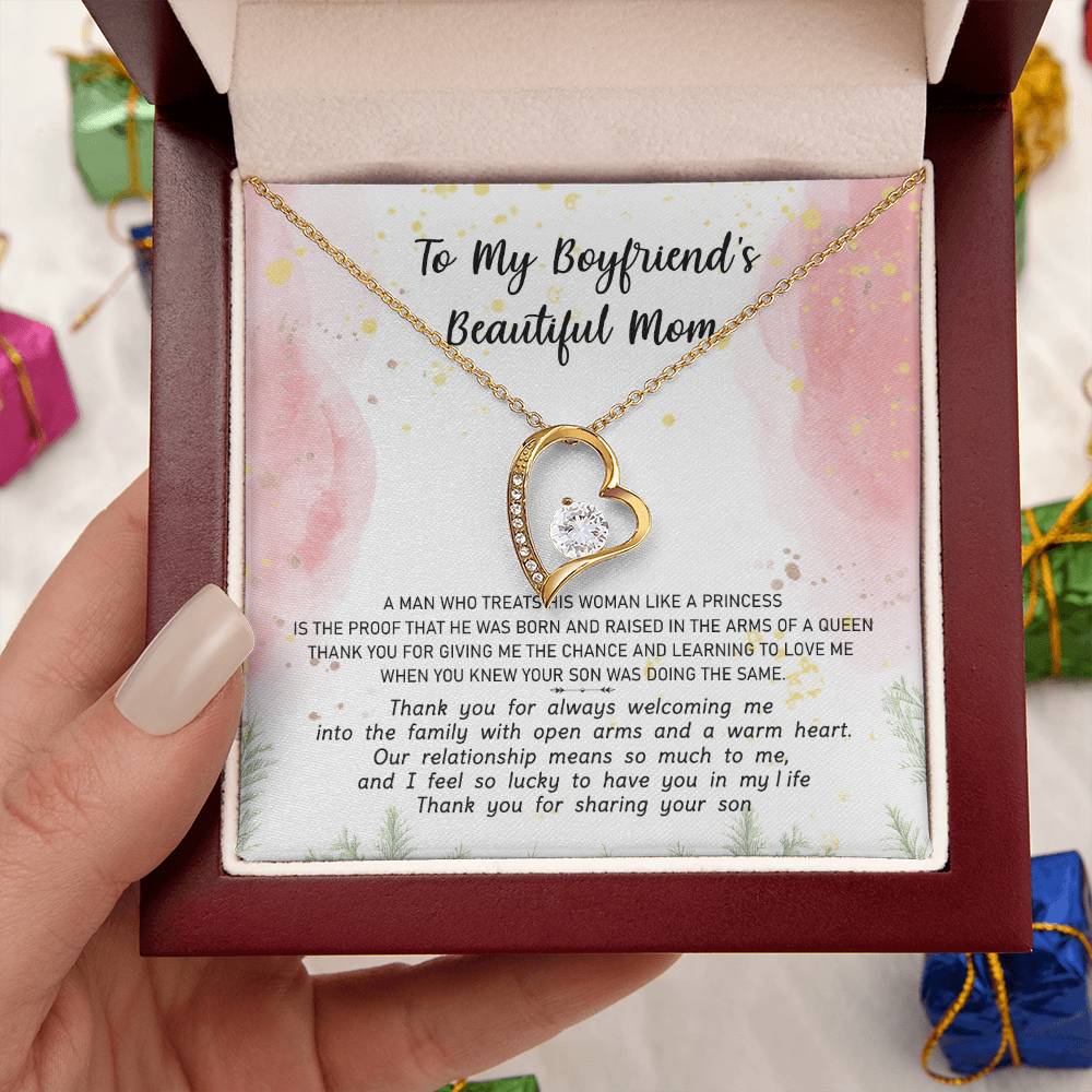 Almost Gone Gift For Boyfriend's Mom The Arms Of A Queen 2 Heart 1 Forever Love Necklace