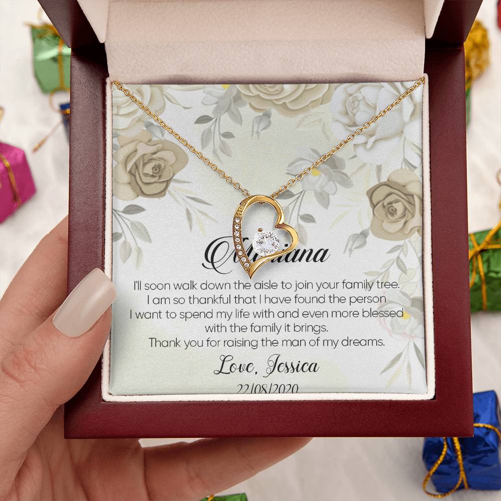 Customize Mother Of The Groom Gift Mother Of The Bride Necklace Gift Mother In Law Necklace Gift Wedding Gift 1 Forever Love Necklace