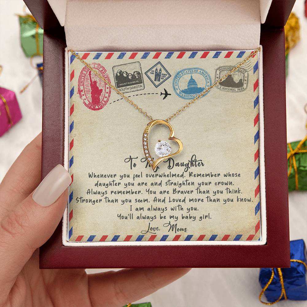 To My Daughter Necklace From Mom Gift For Daughter From Mom Birthday Gift Daughter Graduation Gift Daughter Birthday Gift From Mom Forever Love Necklace