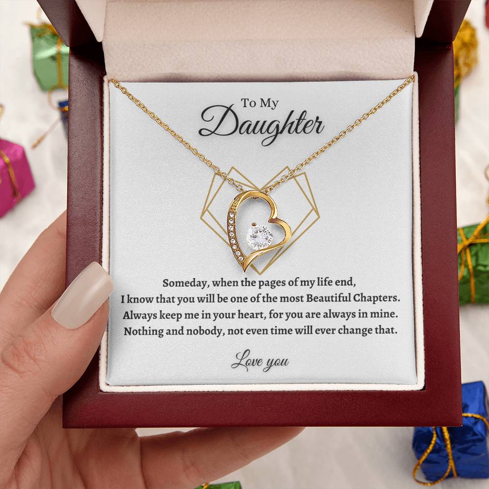 To My Daughter - Forever Love Necklace Forever Love Necklace