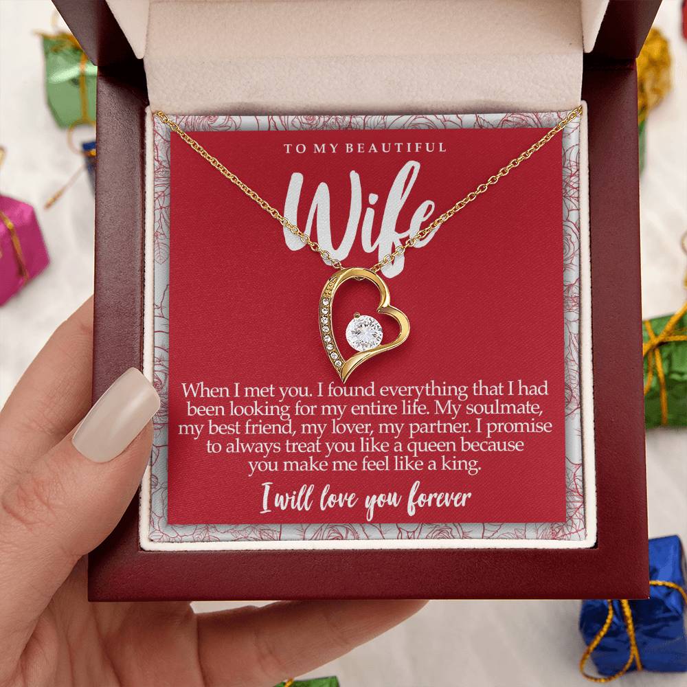 Forever Love Necklace And Message Card For Wife Forever Love Necklace