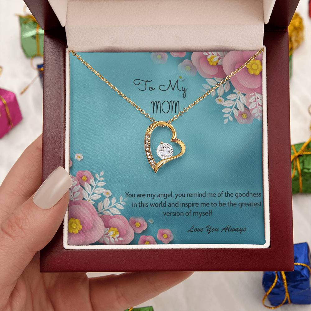 To My Mom Love You Always 925 Sterling Silver Pendant 1 Forever Love Necklace