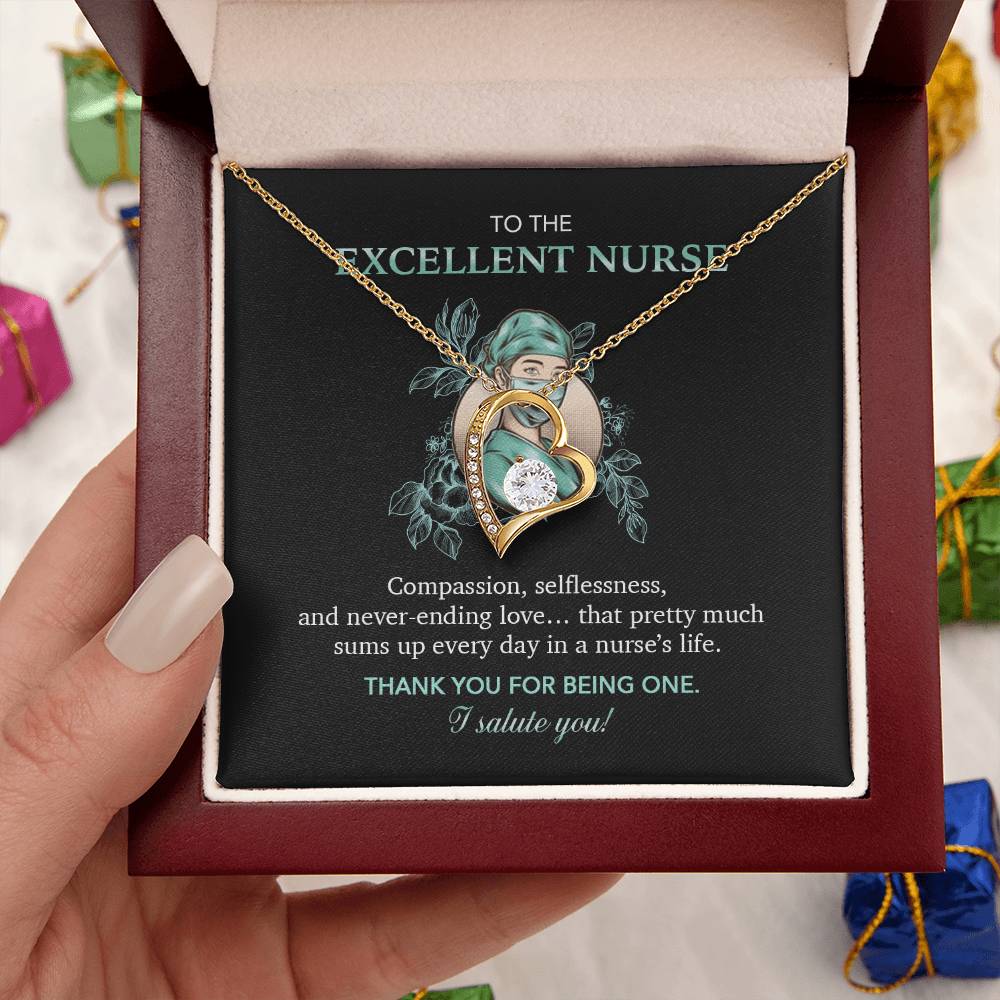Gift For Nurse - Thank You For Being One - Forever Love Necklace Forever Love Necklace