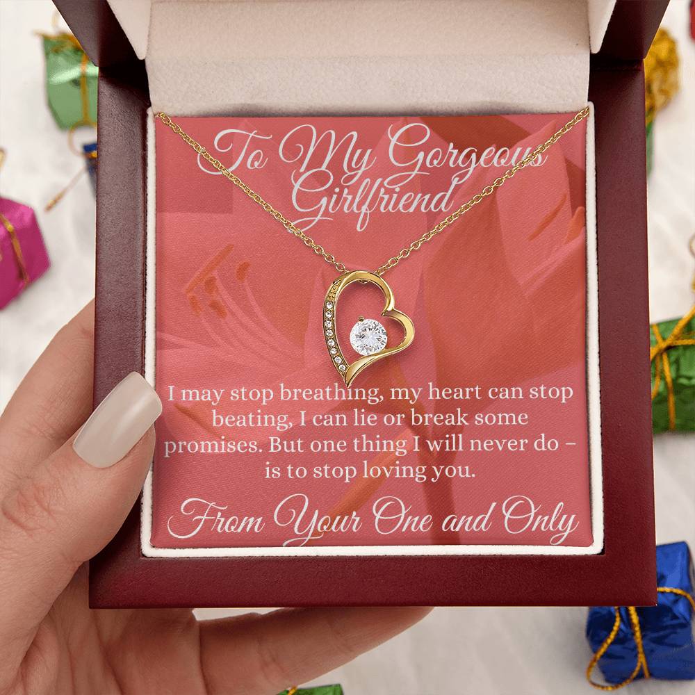 To My Gorgeous Girlfriend Just Because I Love You Forever Love Necklace