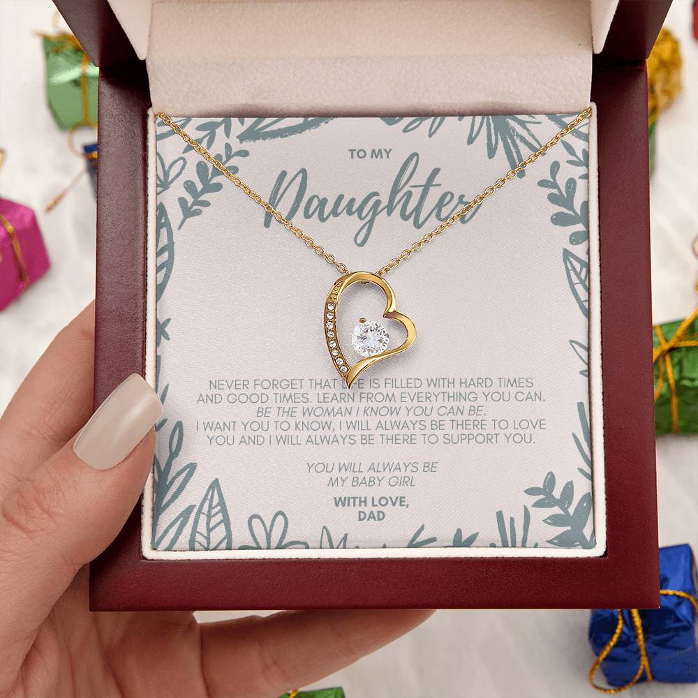 Gift For Daughter From Dad Daughter Father Necklace Daughter Gift From Dad To My Daughter Daughters Birthday Unique Grown Up Daughter Forever Love Necklace