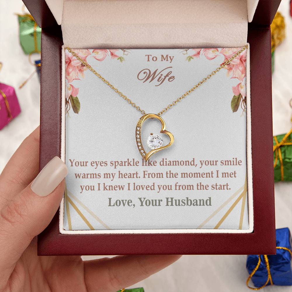 Special Gift For Wife From Husband 925 Sterling Silver Pendant 1 Forever Love Necklace