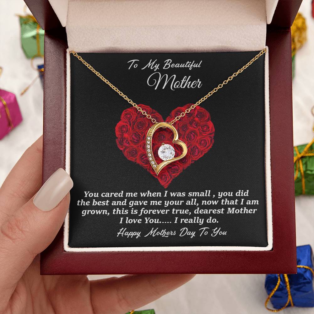 To My Beautiful Mother Forever Love Necklace