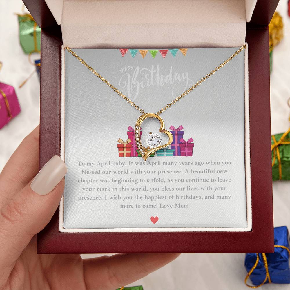 Daughter Birthday Gift From Mom Happy Birthday Sweetheart Infinity Necklace Gift Forever Love Necklace