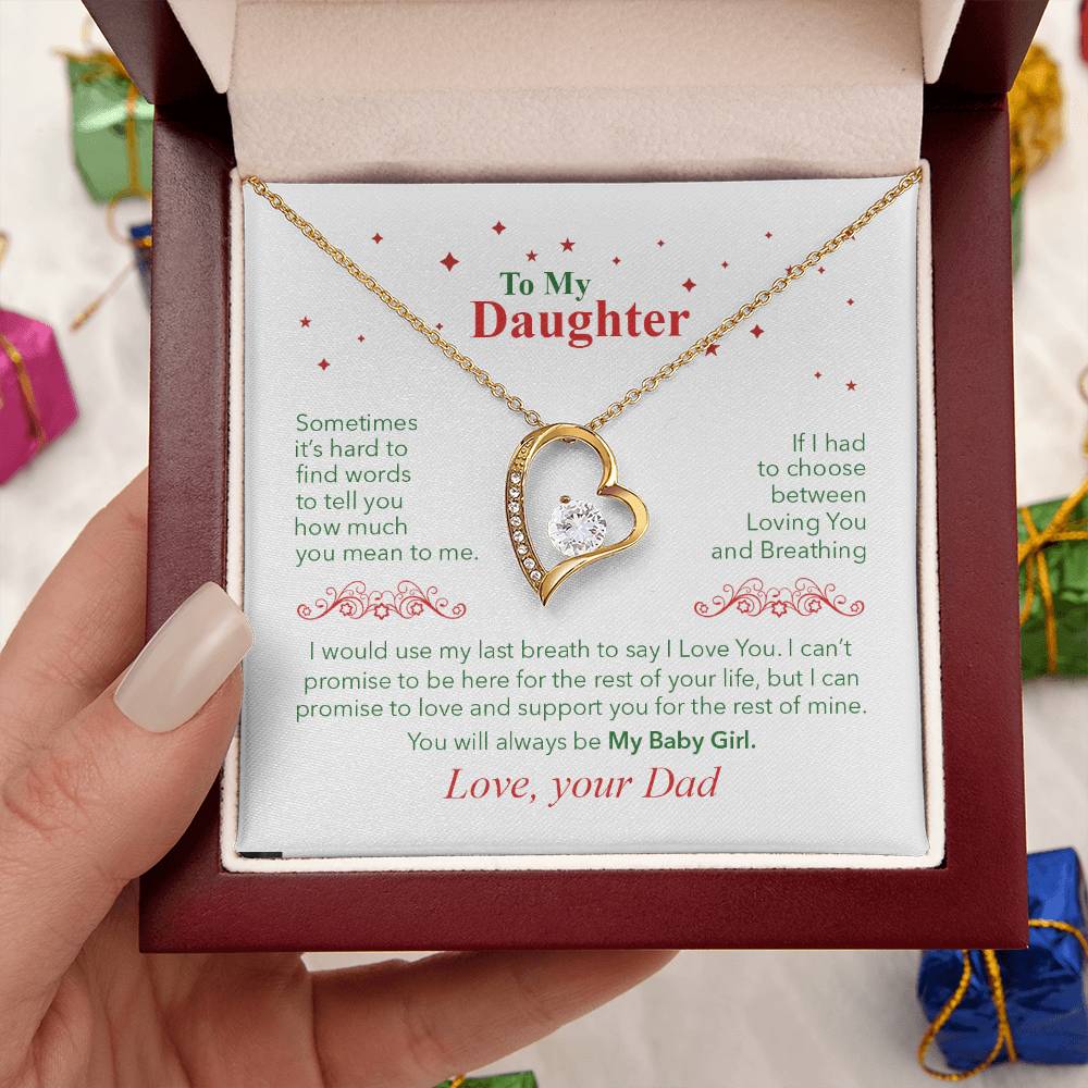 To My Daughters Forever Love Necklace