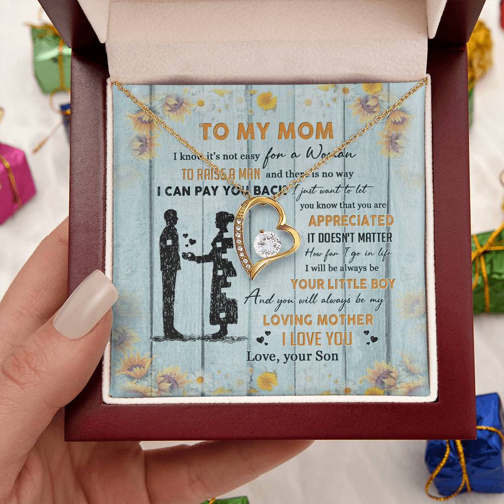 To My Mom From Son Forever Love Necklace