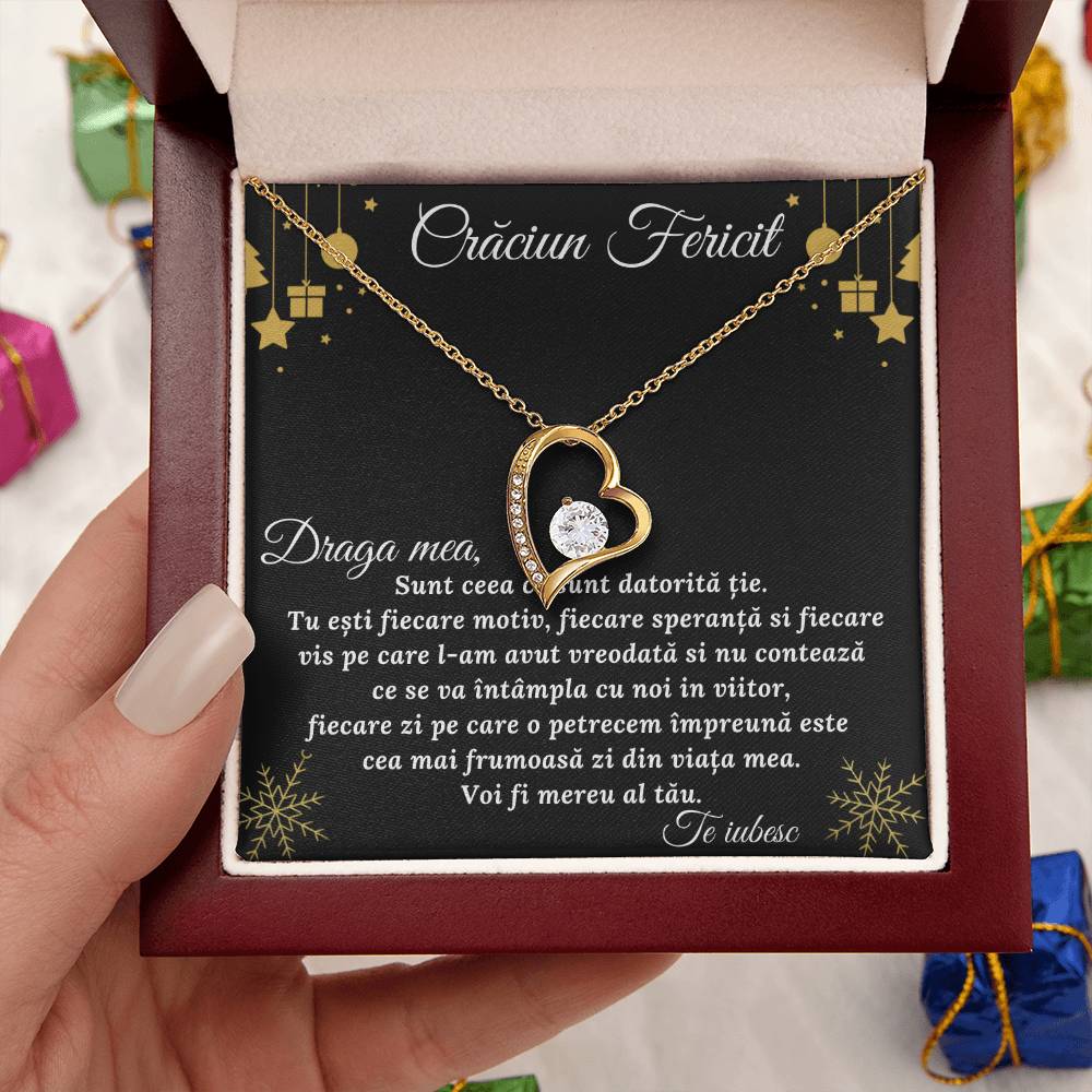 Crăciun Fericit Draga Meacadou Pentru Iubită Sau Soție 1 Forever Love Necklace