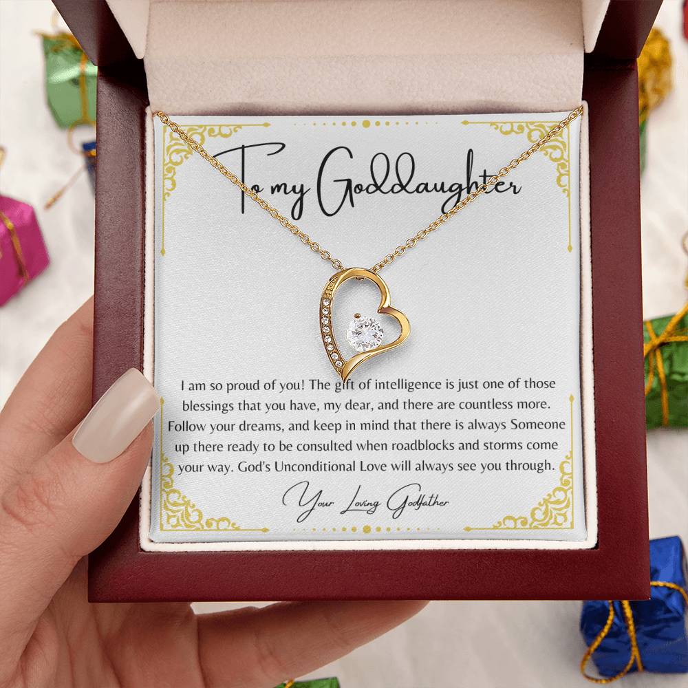To My Goddaughter 1 Forever Love Necklace