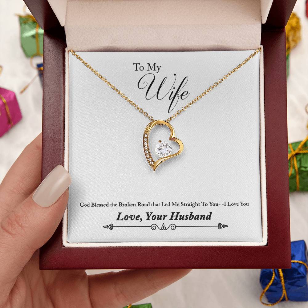 Wife Beside You Gift For Wife Wife Gift Card For Wife Wife Birthday Husband To Wife Gift Anniversary Gift For Forever Love Necklace