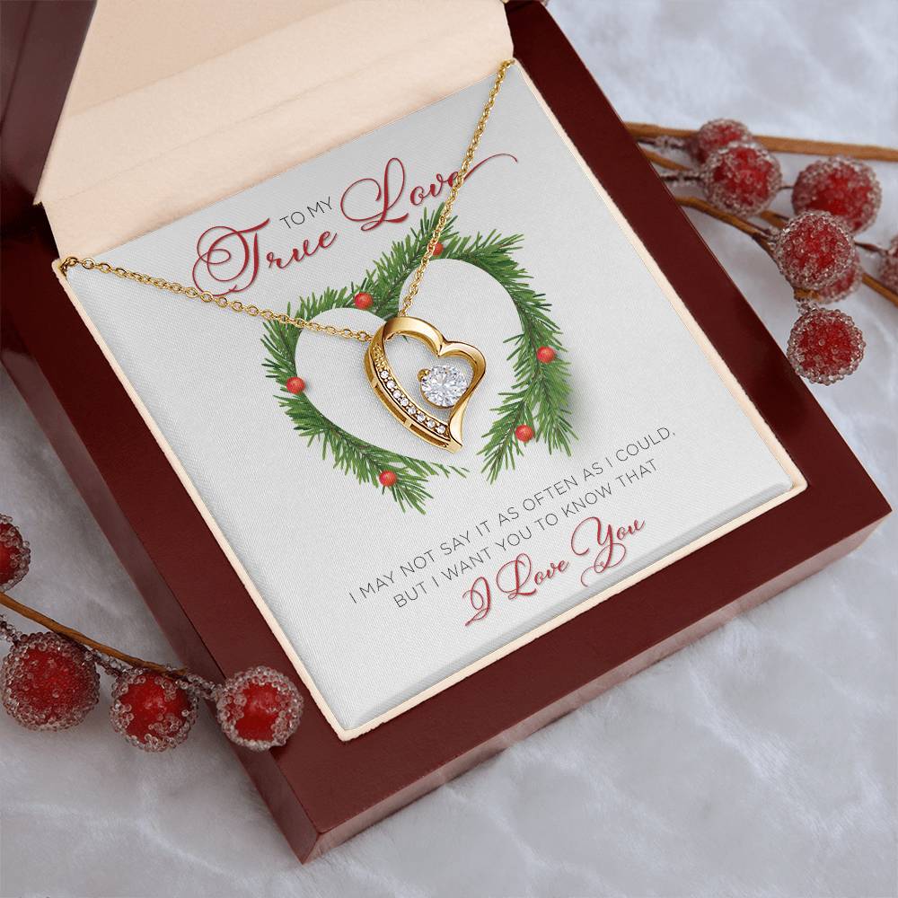 To My True Love – I Want You To Know That I Love You – 2 Forever Love Necklace