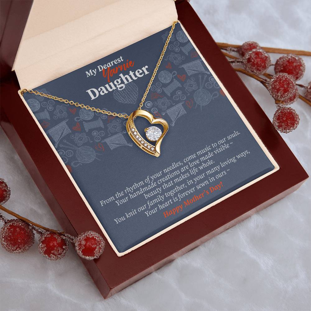 My Dearest Yarnie Daughter Necklace Happy Mothers Day Mom To Daughter Necklace Meaningful Necklace For Daughter Mother To Daughter Birthday Gift Forever Love Necklace