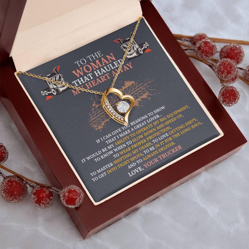 Why Truckers Are Great Lovers Necklace Gift... Forever Love Necklace