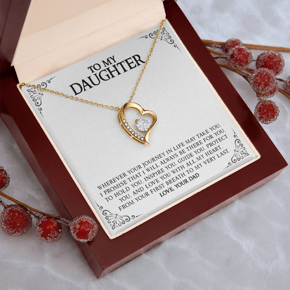 To My Daughter Gift Necklace Gift For Daughter From Dad Daughter Father Necklace Daughter Gift From Dad Grown Up Daughter Forever Love Necklace