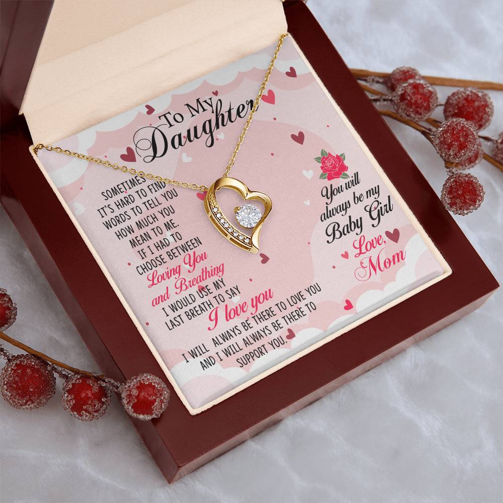 To My Daughter Necklace From Mom Gift For Daughter From Mom Birthday Gift Daughter Graduation Gift Daughter Forever Love Necklace
