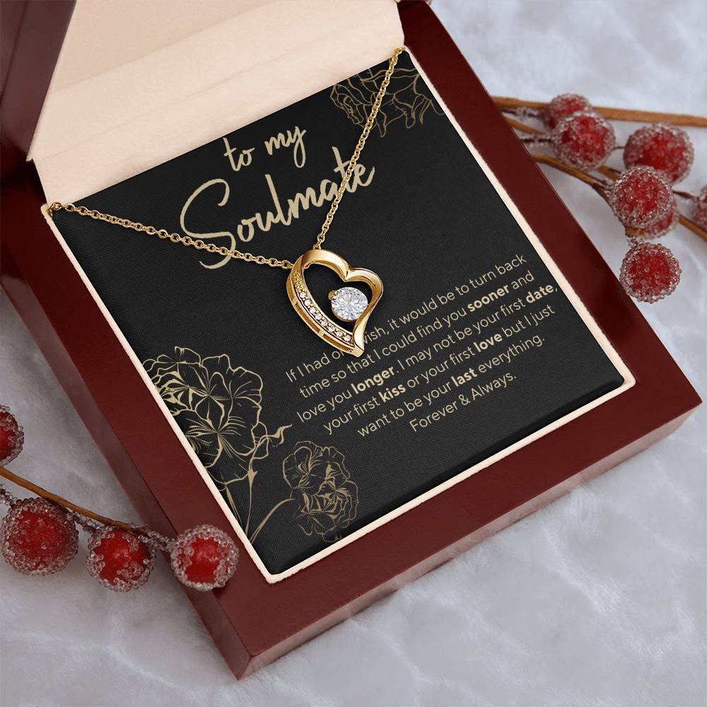 Soulmate Heart Necklace Gift Forever Love Necklace