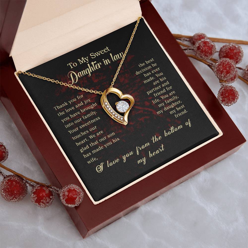 To My Daughter Beautiful Chapters Daughter Necklace Gift For Daughter Xmas Christmas Daughter Gift From Mom 3 1 Forever Love Necklace