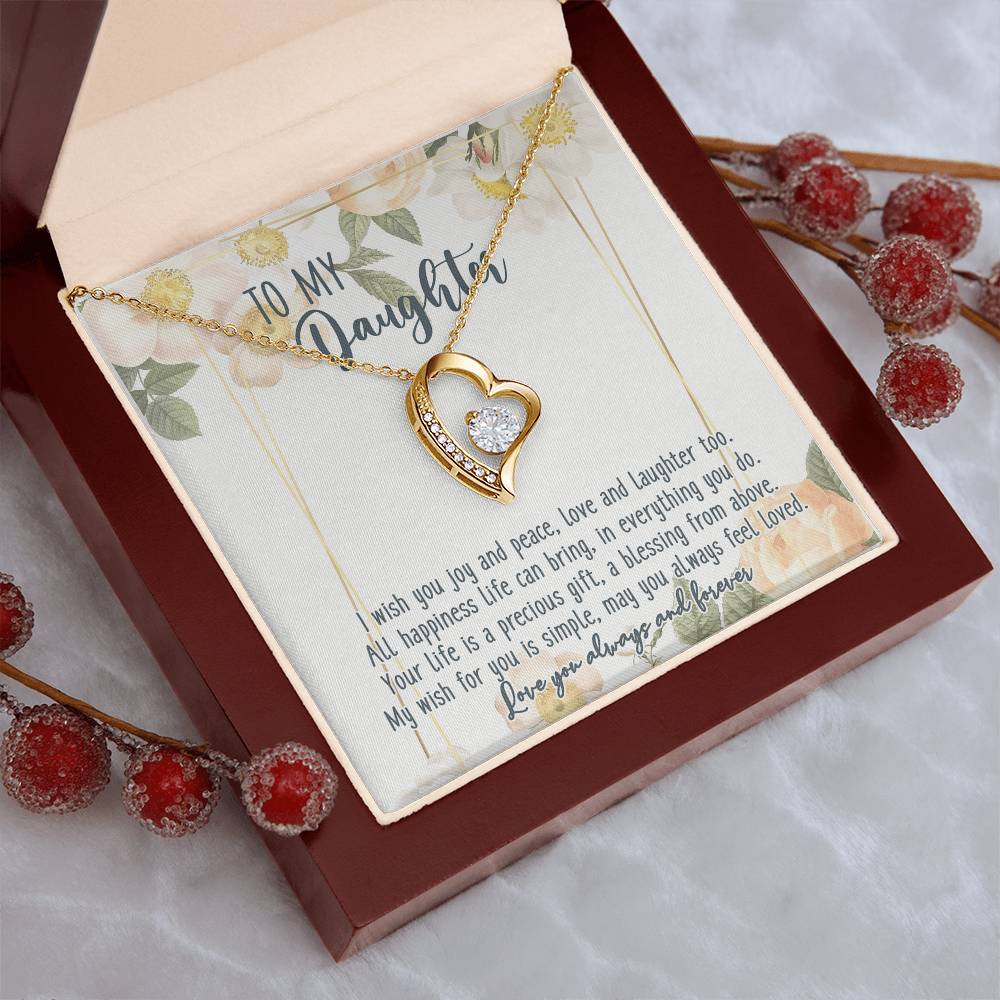 To My Beautiful Daughter Straighten Your Crown Necklace Mom Daughter Necklace Daughter Birthday Gift Daughter Graduation 1 Forever Love Necklace