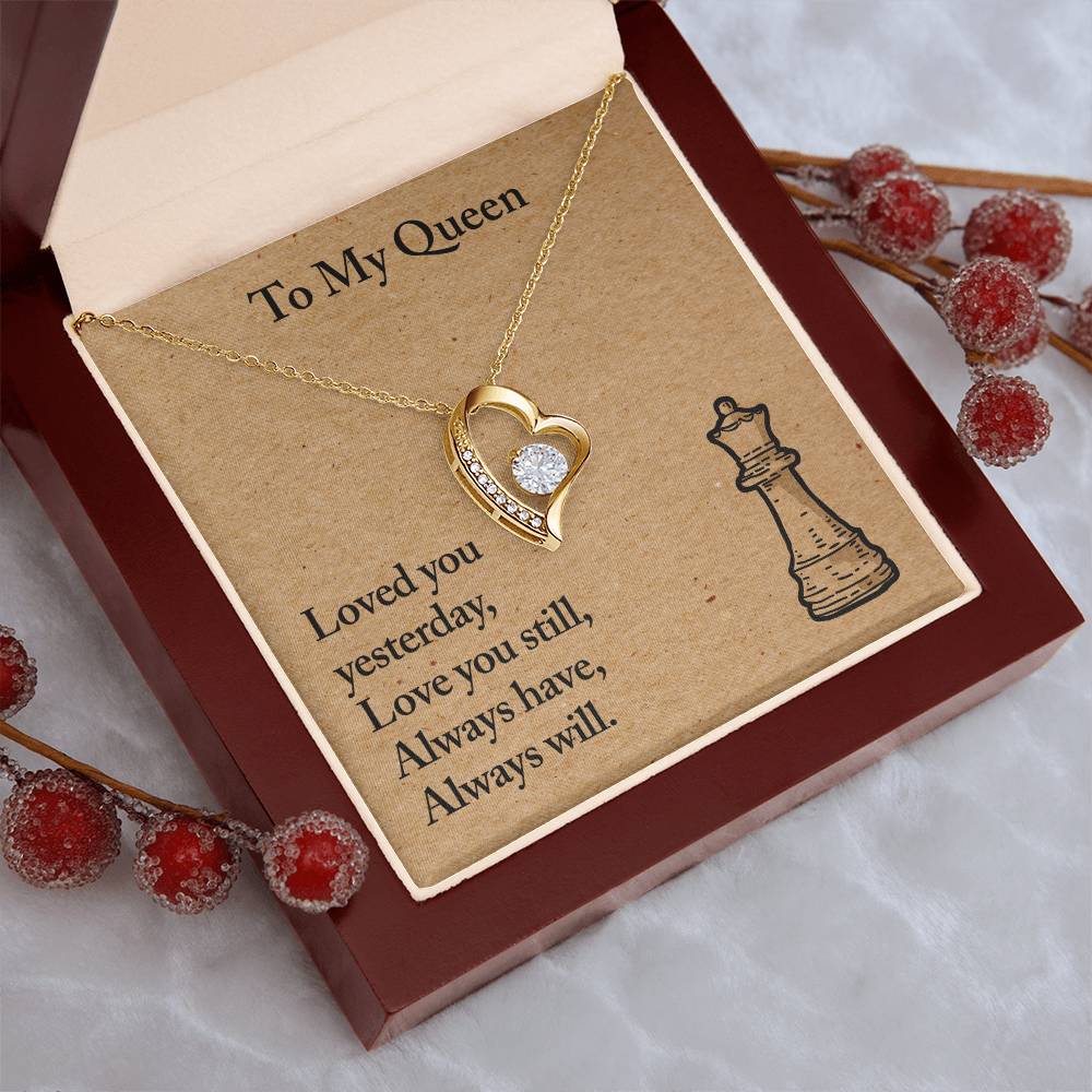 To My Queen ♛ Necklace - Customize Gift For Chess ♟ Lover ❤️ Forever Love Necklace