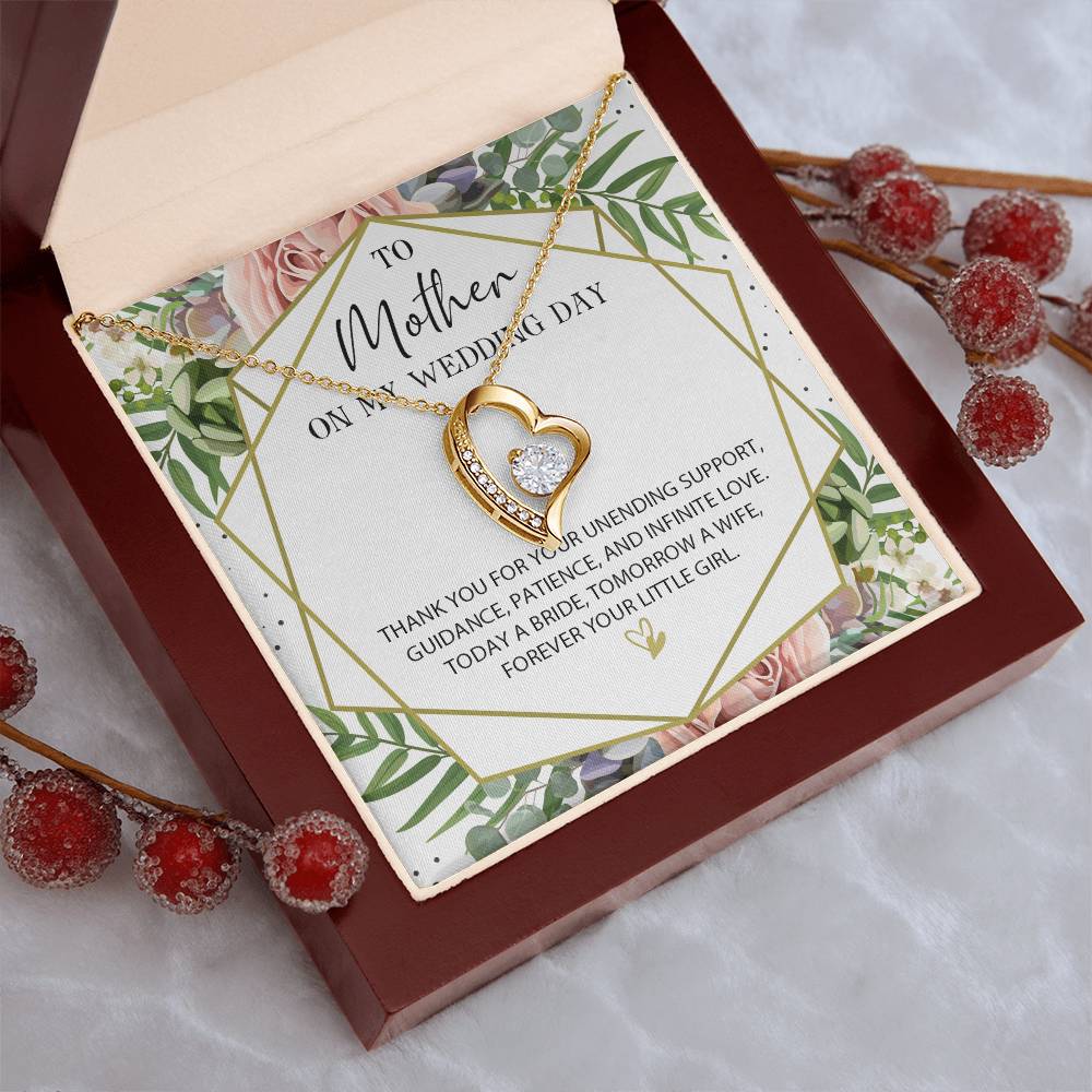 Gift For Mom On Wedding Day Mother Wedding Gift Necklace Mom Wedding Forever Love Necklace Giftthank You Mom Wedding Gift Mom On Forever Love Necklace