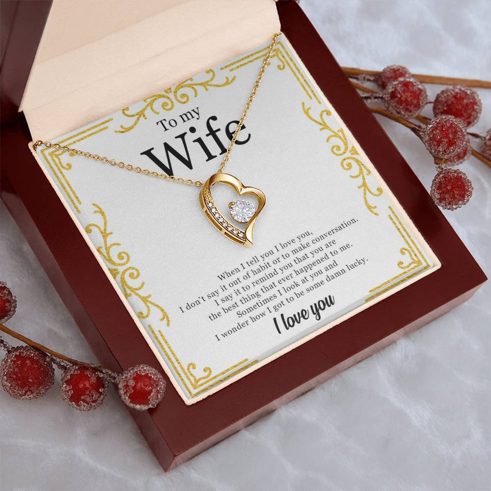 To My Wife I Love You Message Tmw16 1 Forever Love Necklace