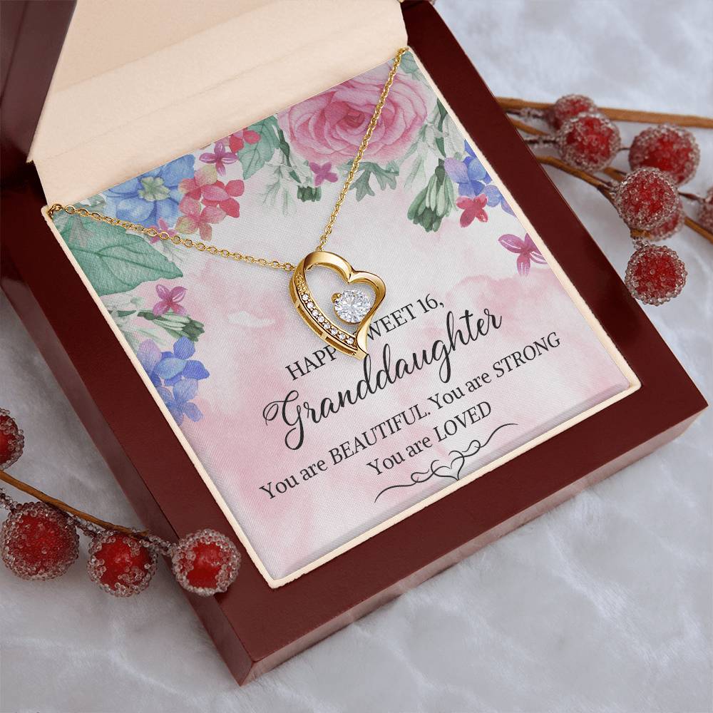 Granddaughter 16Th Birthday Granddaughter 16Th Birthday Necklace September Birthday Forever Love Necklacepersonalized Birthday Necklace Forever Love Necklace