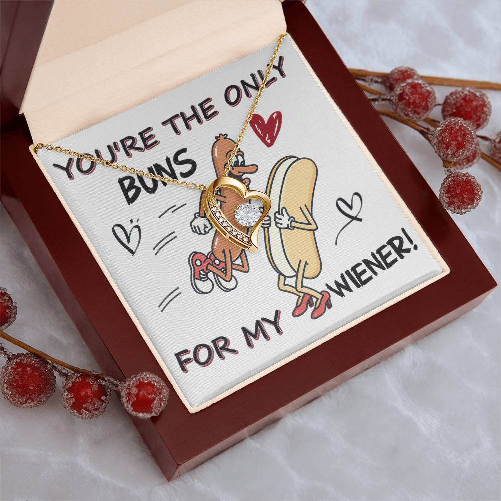 You're The Only Buns Customize Gift💓 Heart Necklace Forever Love Necklace