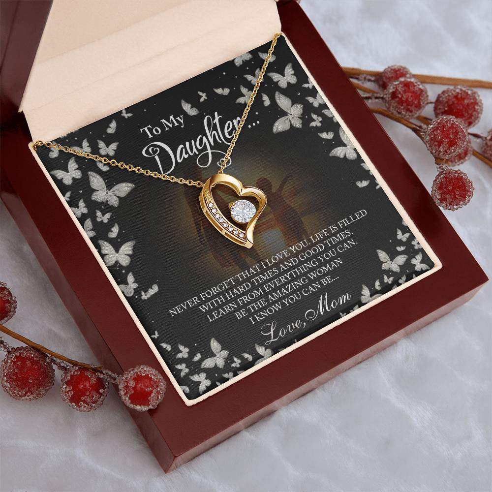 Gift For Daughter From Mom Daughter Mother Necklace Daughter Gift From Mom To My Daughter Daughters Birthday Unique Grown Up Daughter Forever Love Necklace