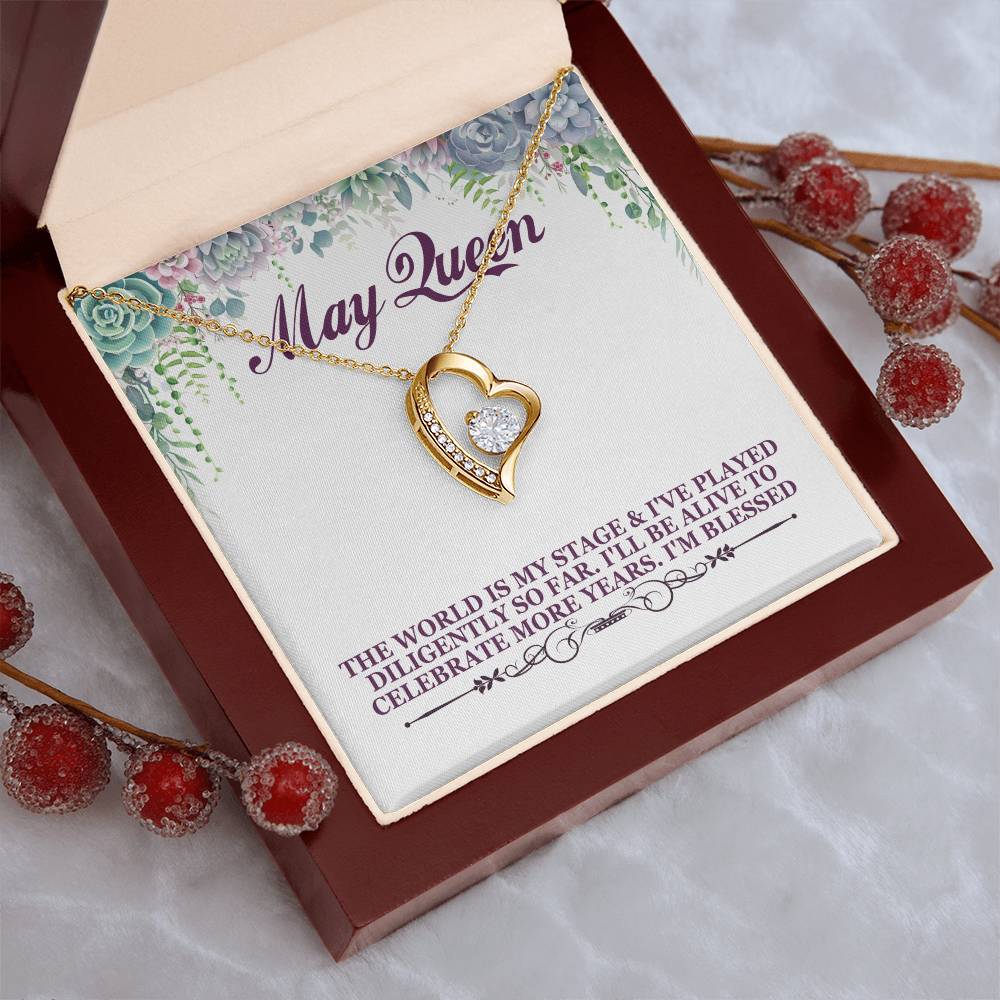 Born May Birthday Gift 1 Forever Love Necklace
