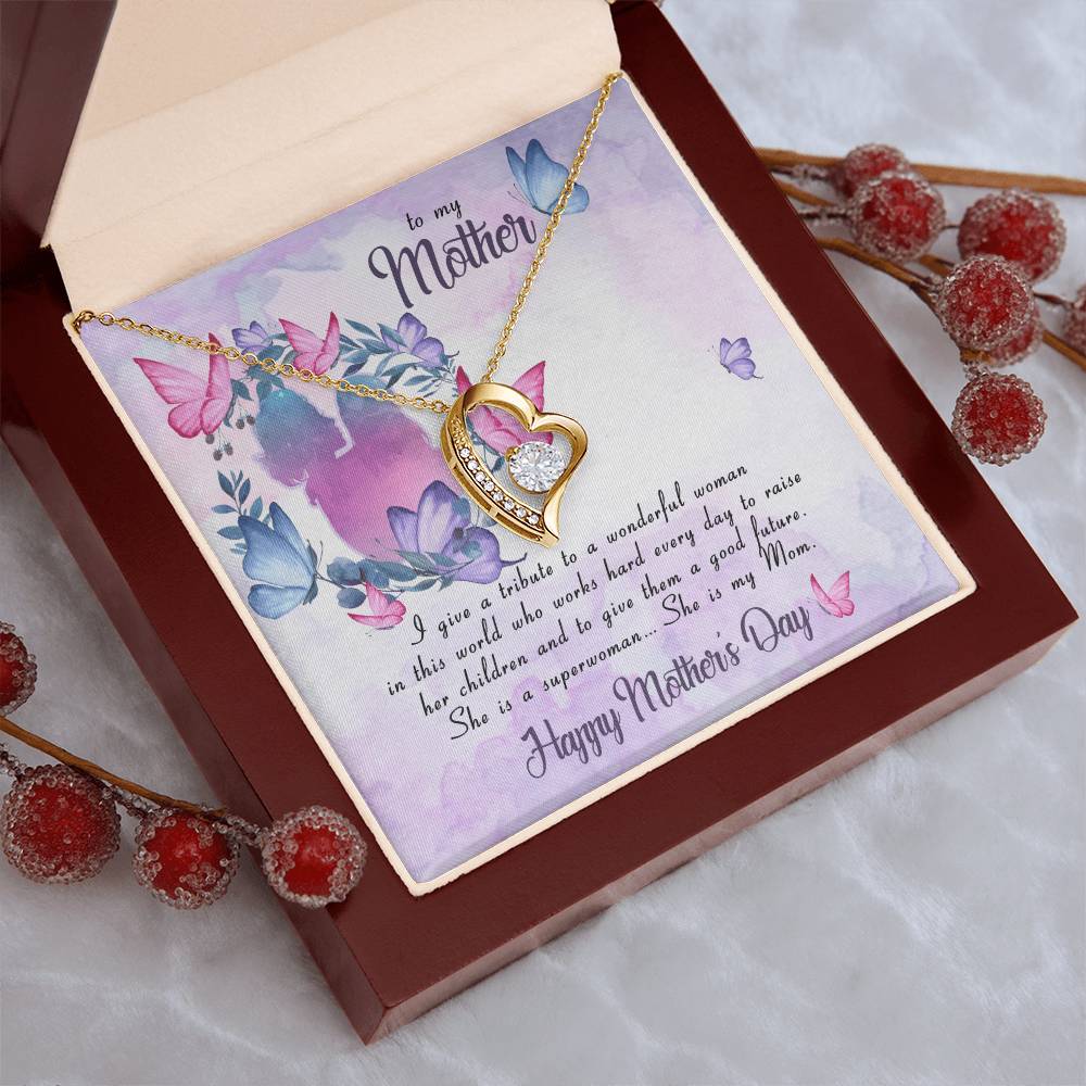 Mom Necklace Mother Necklace Mom Gift Mother's Day Gift Mother's Day Necklace Forever Love Necklace