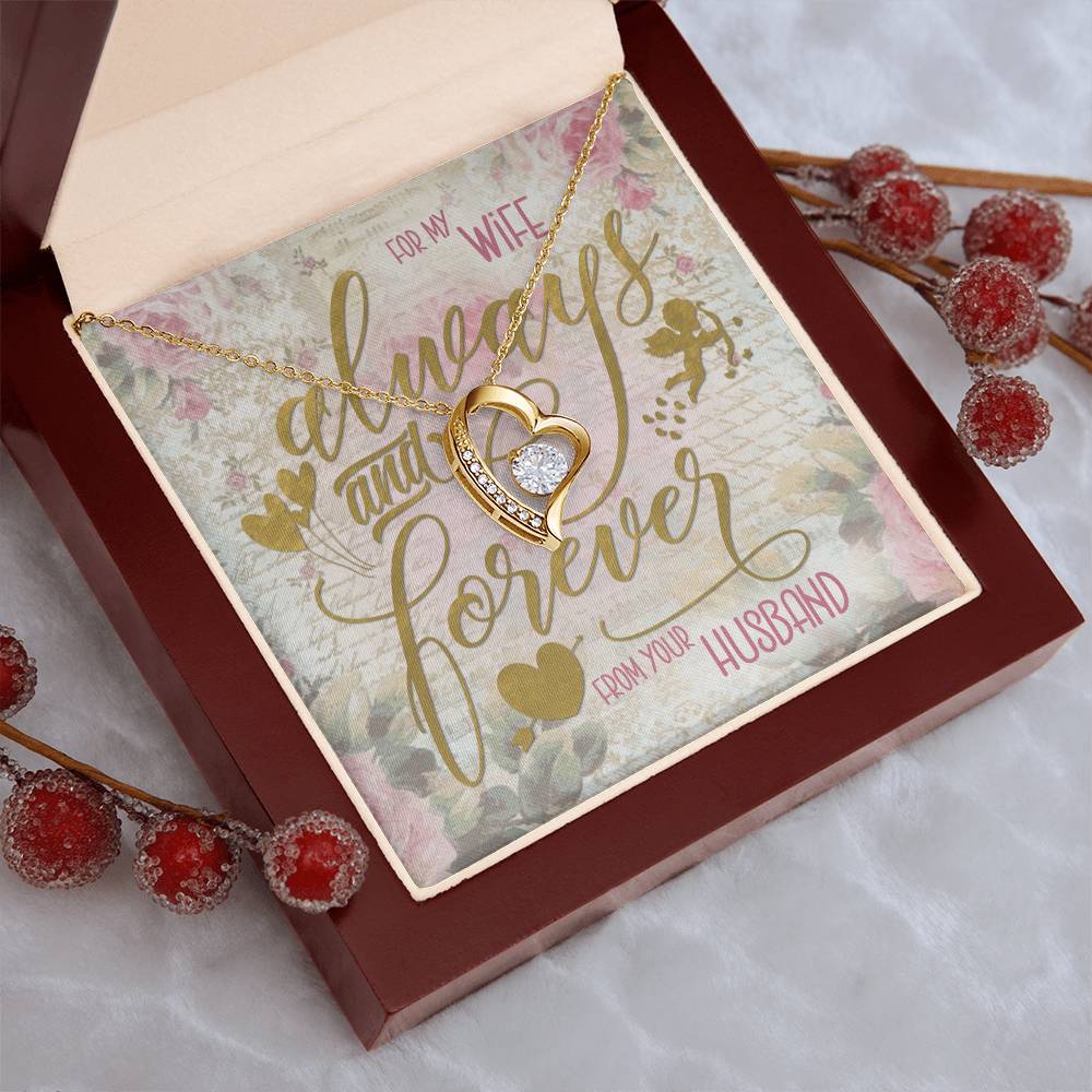Always And Forever Forever Love Necklace To My Wife Forever Love Necklace