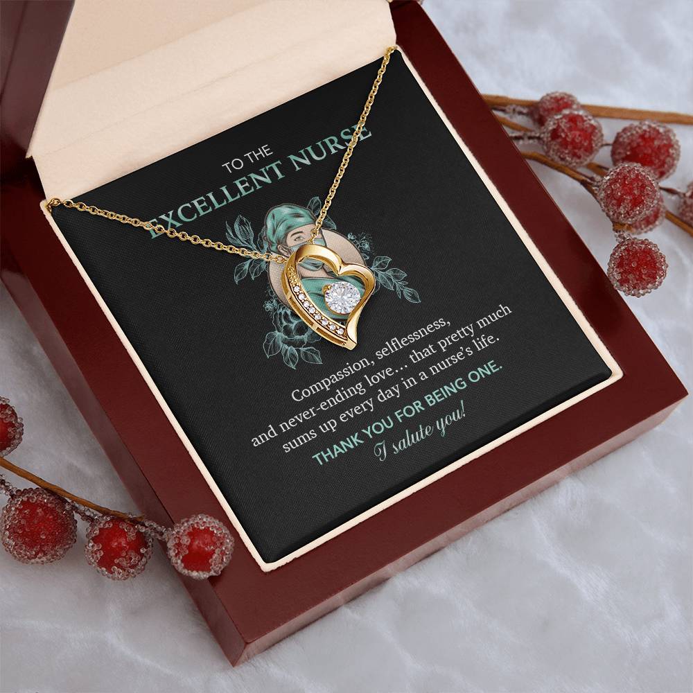 Gift For Nurse - Thank You For Being One - Forever Love Necklace Forever Love Necklace