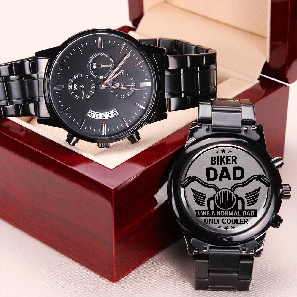 Biker Dad 1 Engraving Chronograph Watch