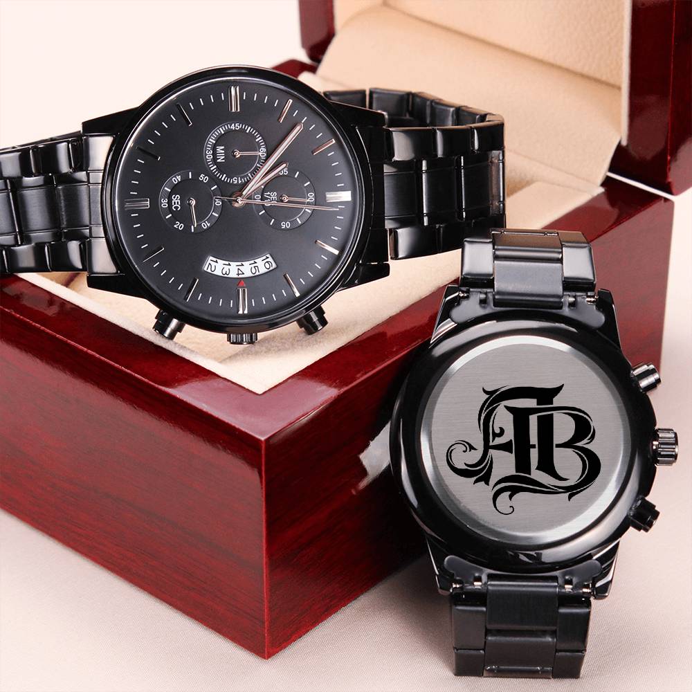 Ab Monogram Watch Engraved Classic Watch Engraved Watch Mens Custom Watch Wedding Watch Monogram Watch Initials Watch Engraving Chronograph Watch