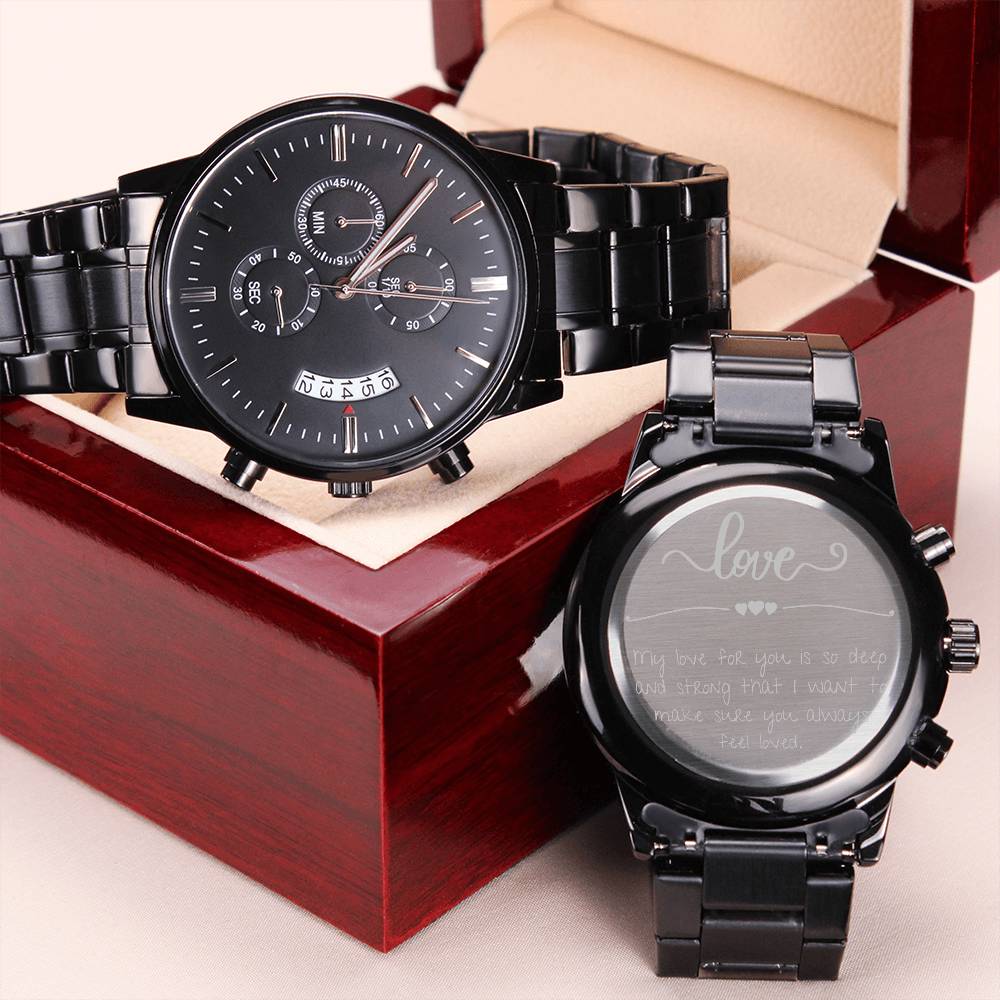 Sorry Gift For Husband From Guilty Wife Engraving Chronograph Watch