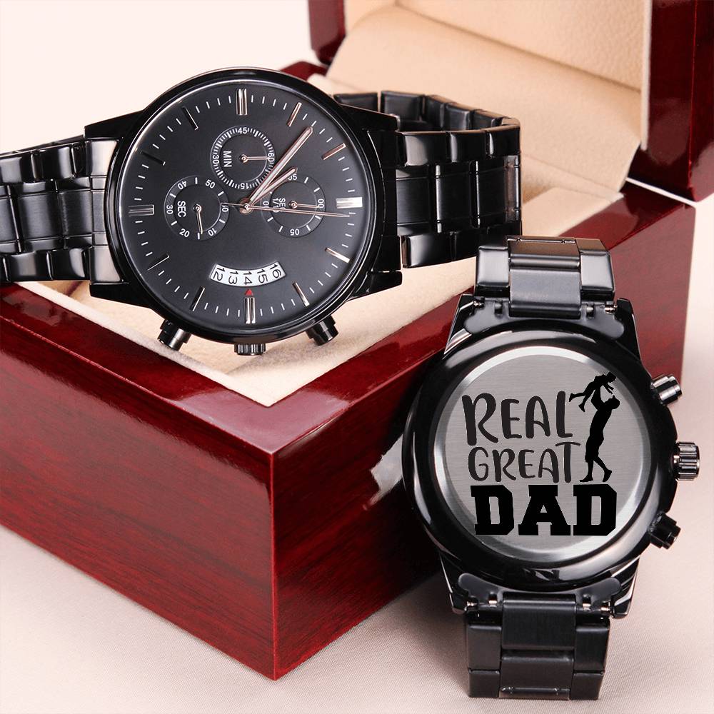 Wishing You Happy Father's Day - Real Great Dad Engraving Chronograph Watch
