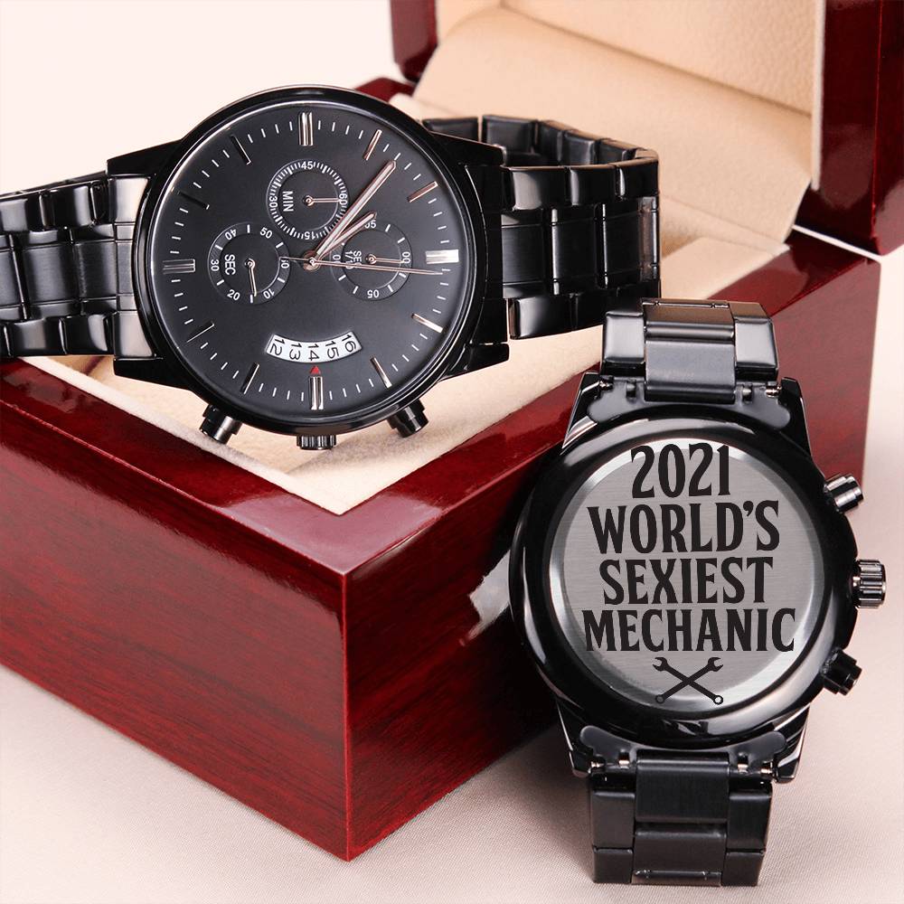 2021 World's Sexiest Mechanic Engraving Chronograph Watch