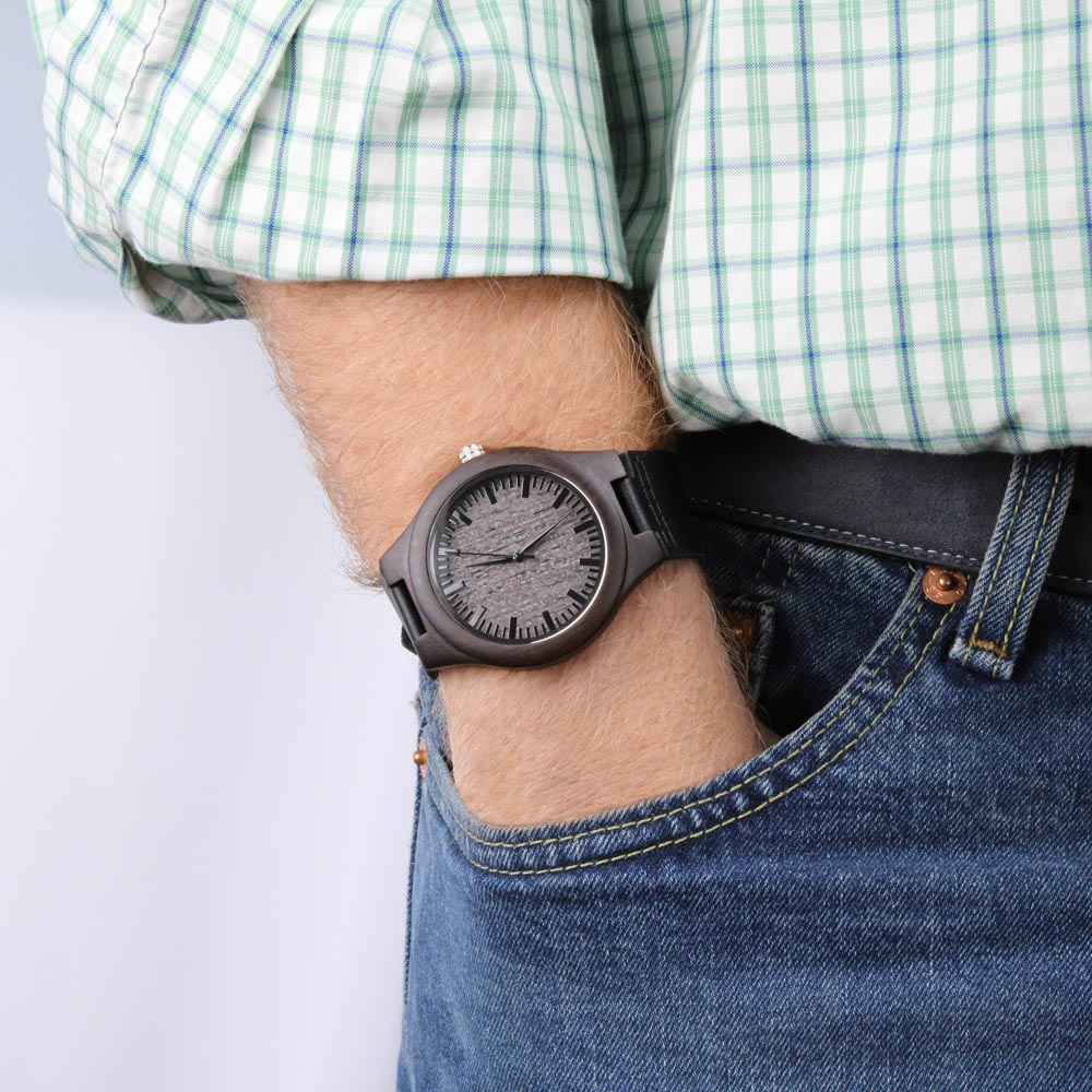 Through Good Times & Bad - Engraved Wooden Watch