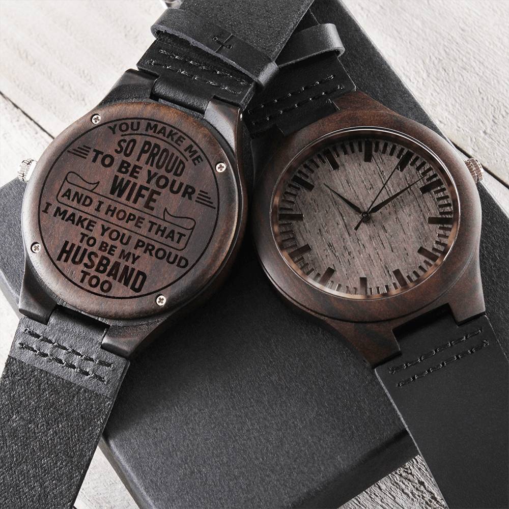 Husband Gift For Husband Birthday Gift For Husband Fathers Day Gift For Husband Anniversary Gift Engraved Wooden Watch