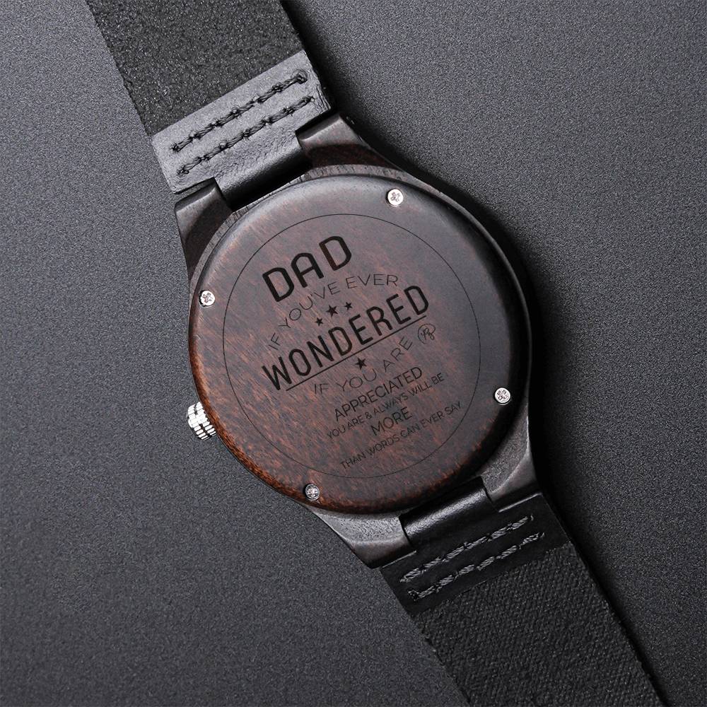 To My Dad Watch Watches For Dad Watch For Dad Never Forget That I Love You Anniversary Gift For Dad Christmas Gift For2 Engraved Wooden Watch