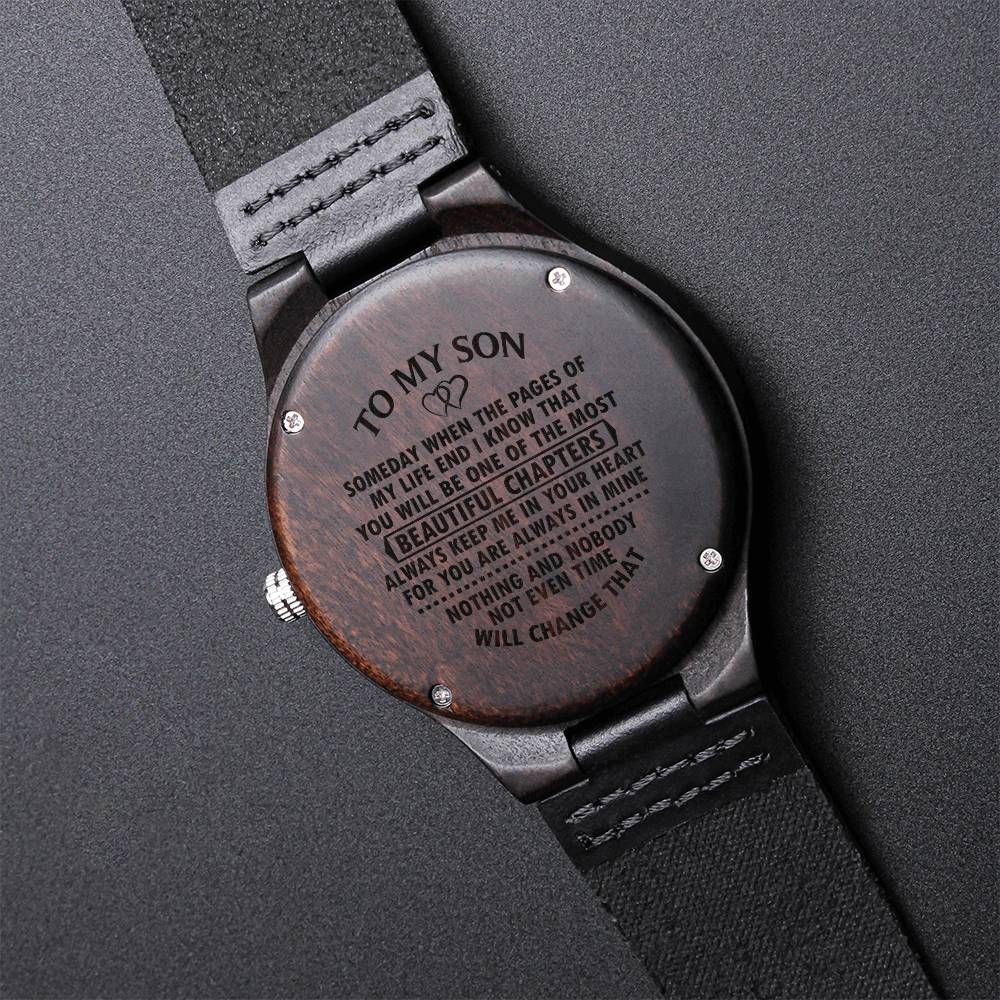 A Heart Melting Gifts For Son - Wooden Watch To My Son Engraved Gift Watch Or All Occasions Birthday Christmas Valenti Engraved Wooden Watch