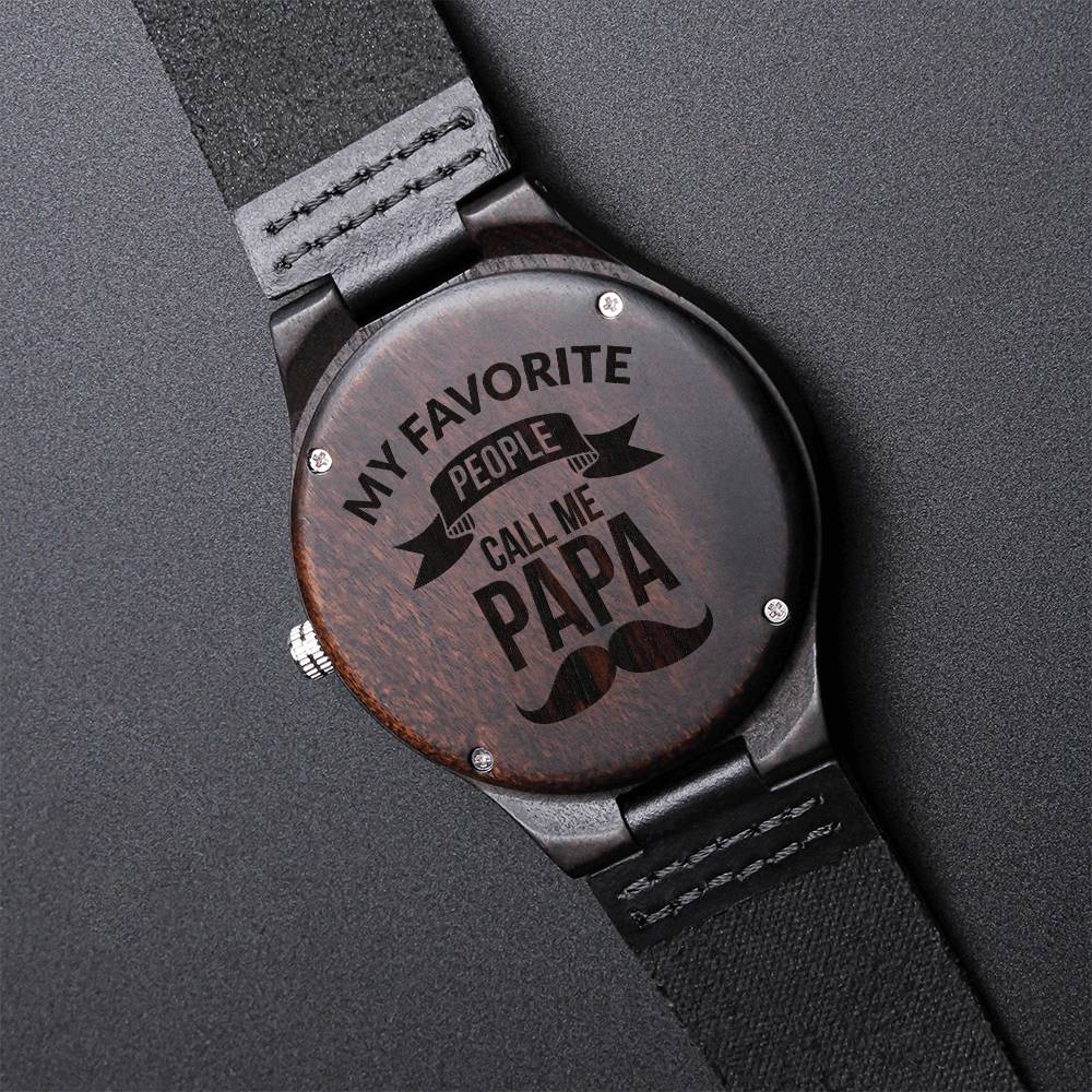 Engraved Watch Gift For Dad Father’S Day Gift For Daddy Birthday Gift For Dad Engraved Watch For Him Father Gift From Engraved Wooden Watch