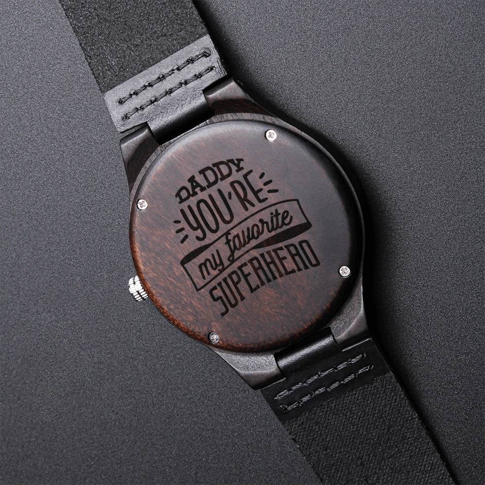 Best Dad Watch Watch For Father Engraved Watch For Dad Best Gift From Son To Dad - Engraved Luxury Watch Gift - Daddy Engraved Wooden Watch