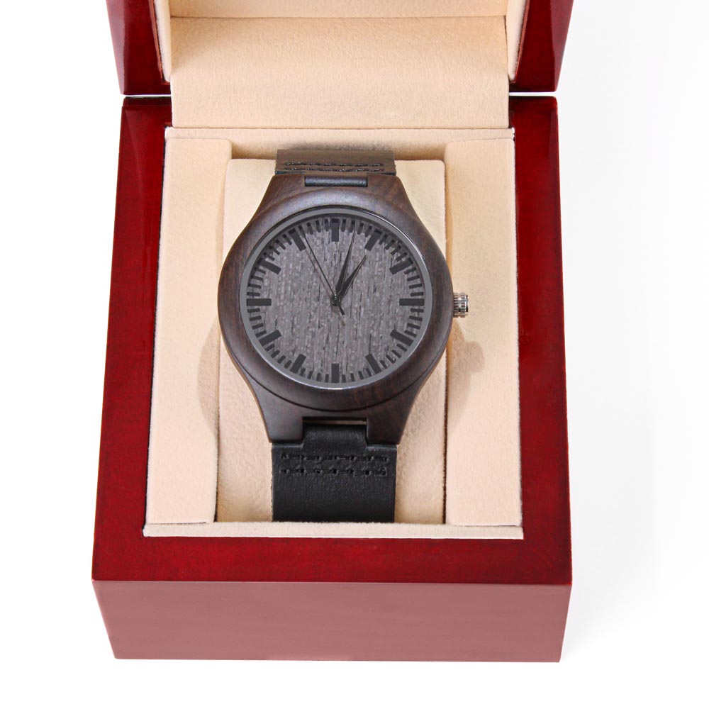 Father And Son - Wooden Watch Engraved Wooden Watch