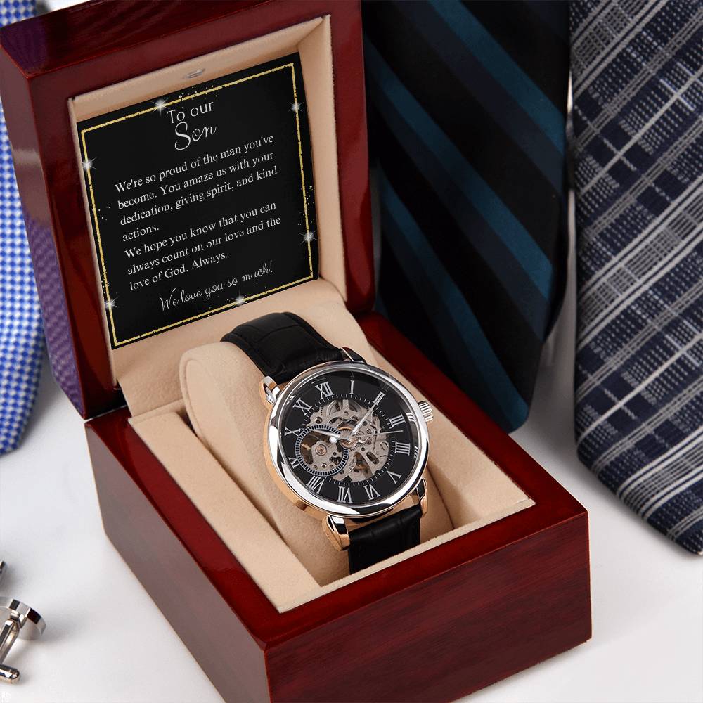 Love You Forever Son Openwork Watches
