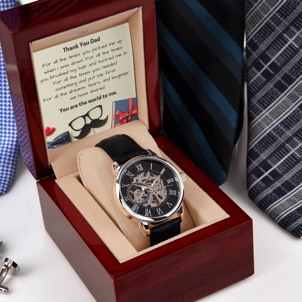 Thank You Dad - Men's Openwork Watch