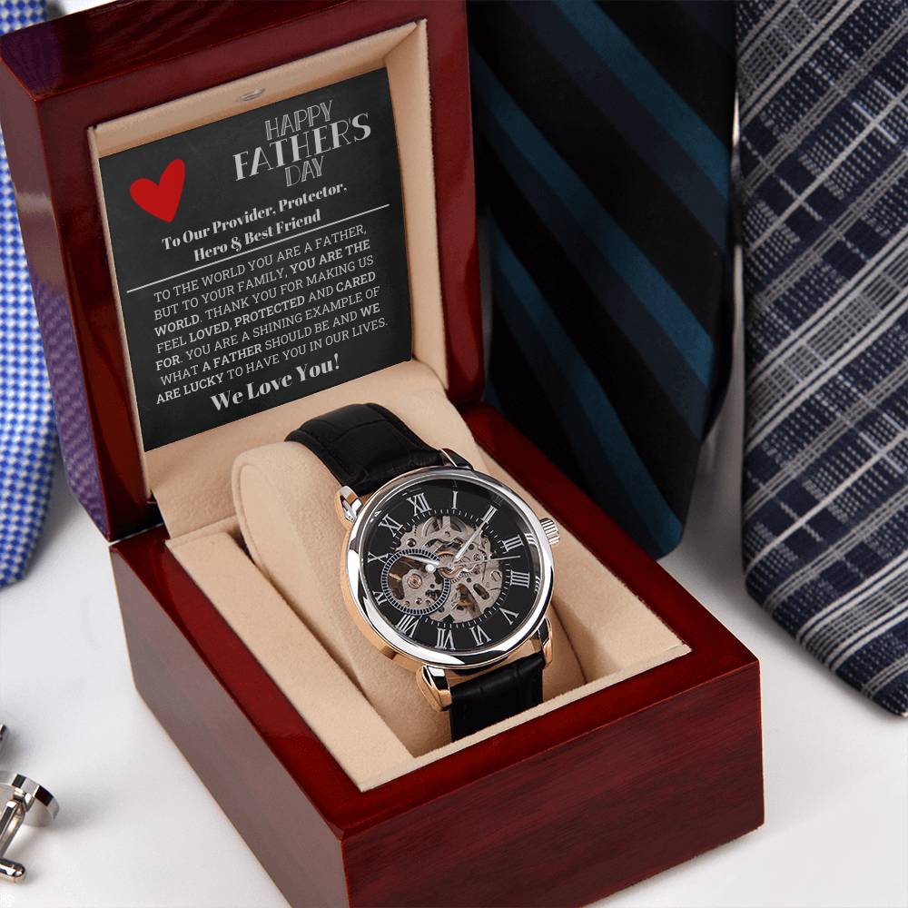 Father's Day Gift For Dad To Our Dad Gift For Dad From Daughter Or Son Openwork Watch